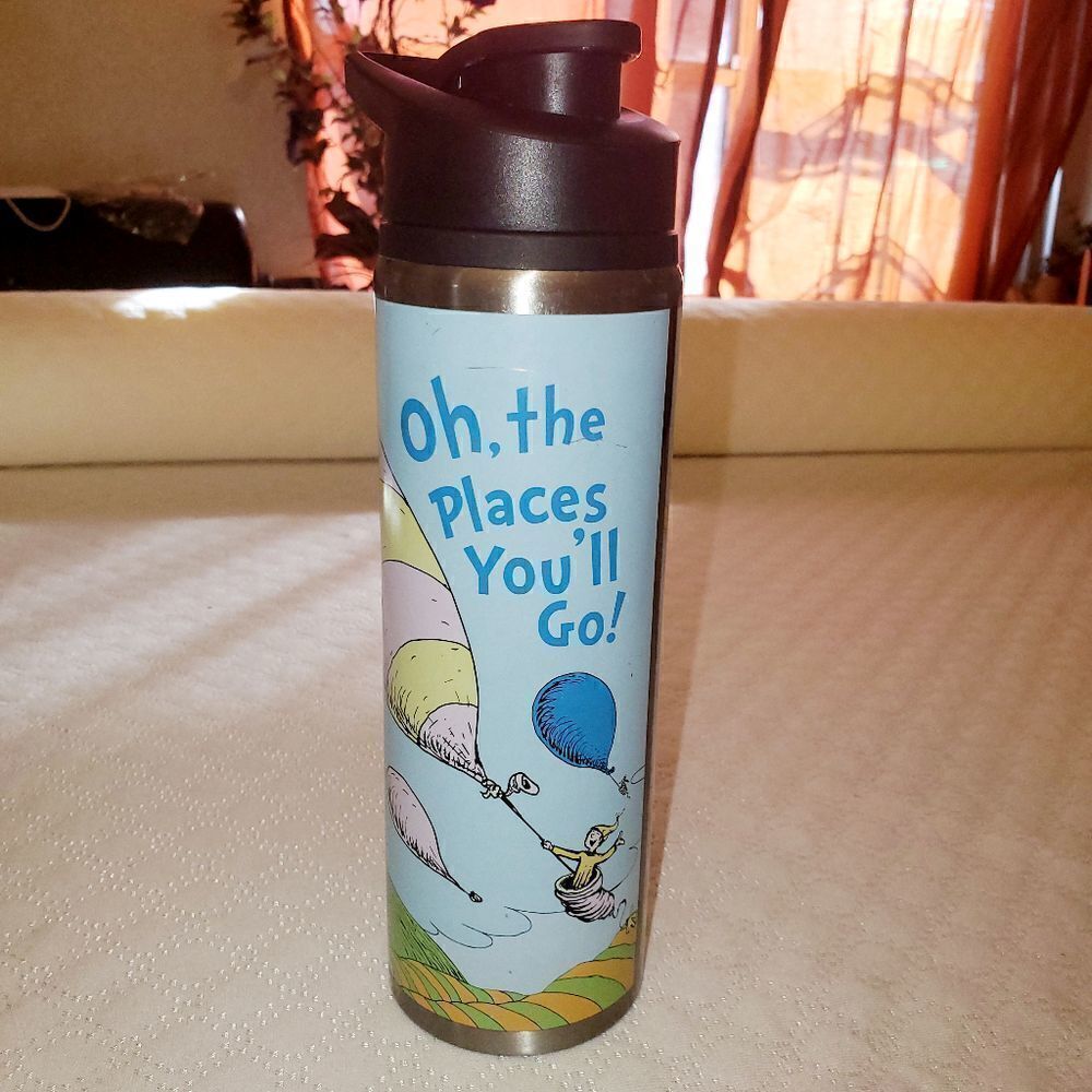 Dr. SEUSS  " OH The Places You'll Go" Water Bottle